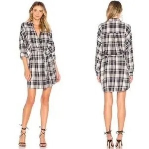 ATM Plaid Shirt Dress S - Picture 1 of 8